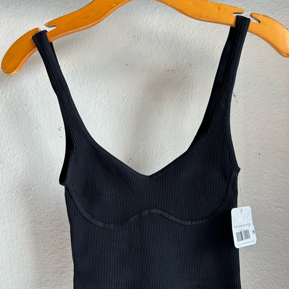 FP Intimately Meg Seamless Black Crop Top Size M/L - Picture 2 of 6